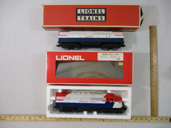 Lionel Preamble Express F-3 Diesel Engine and Dummy Units, O Scale, 6-8568, in boxes, 6 lbs