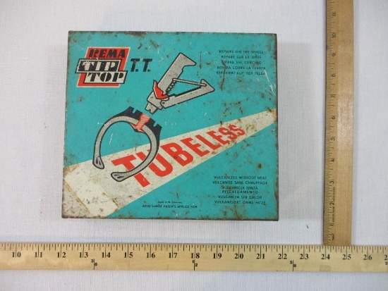 Vintage Rema Tip Top TT Tubeless Wheel Repair Kit Tin, Tin Only, made in W Germany, see pictures for