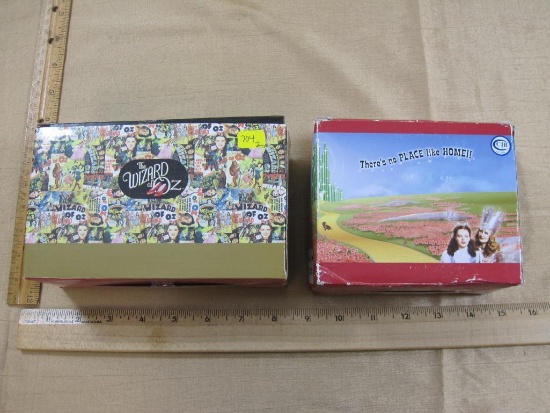 Two Wizard of Oz Salt and Pepper Shaker Sets in Boxes includes Dorothy's Red Shoes and The Good