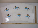 Lot of Sugar Bear Original Animation Artwork Production Cels, 5 oz