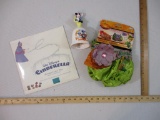 Lot of Disney Items including Mickey's 60th Birthday 1988 Ceramic Bell, Tinker Bell Pixie Bag Set,