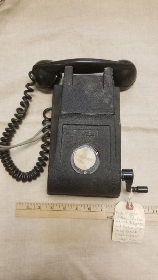 Western Electric Federal Telephone and Radio Corp Hand Crank Wall Mount Telephone