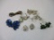 Seven Pairs of Earrings from Trifari, Leroy and more, 3 oz