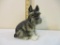 Vintage Lefton Sitting Schnauzer Ceramic Dog Figure, Japan, H8165, 1 lb 1 oz