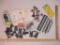 Lot of Assorted Train Accessories including HO Scale Trestle Bridge, HO and O Scale Utility Poles,