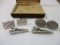 Two Sets of SWANK Tie Clips and Cuff Links, 5 oz