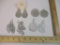 Four Pairs of Large Silver Tone Mandala Earrings, 2 oz