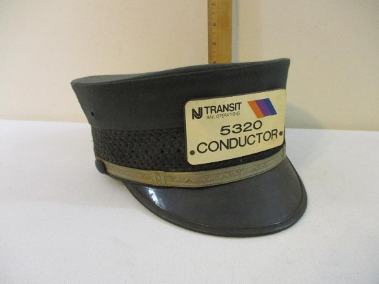 NJ Transit Rail Operations 5320 Conductor Hat, see pictures for condition, 7 oz