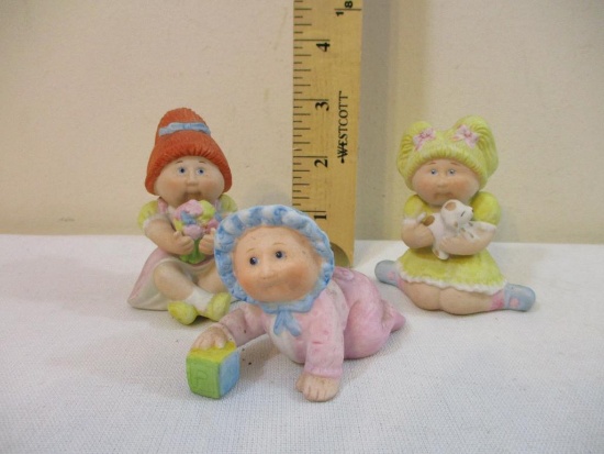 Three 1984 Porcelain Cabbage Patch Doll Figures, '84 OAA, 6 oz