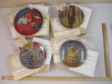 Four Gone with the Wind Collectible Plates from Edwin M Knowles and The Bradford Exchange, in