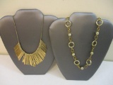 Two Gold Tone Necklaces, 4 oz