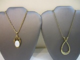 Two Gold Tone Necklaces including 24