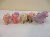 Five Vintage Small My Little Pony Figures, 1984-7 Hasbro, 8 oz
