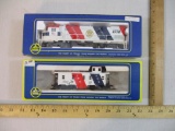 Two AHM Spirit of '76 HO Scale Train Cars including ALCO Century 424 Diesel Locomotive and Caboose
