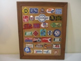 Framed Collection of Railroad Patches including Pullman, New York Central System, Lackawanna