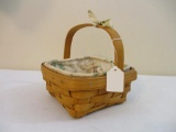 Longaberger Basket with Floral Liner, 7 oz