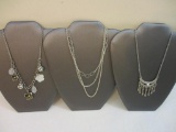 Three Silver Tone Necklaces from AEO, NY & Co and more, 3 oz