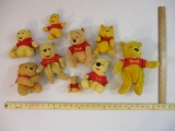 9 Plush Winnie The Pooh Bear Figures from Gund, Walt Disney, Mattel and more, 1 lb 12 oz