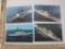 Four 1970s U.S. Naval Ship Postcards includes U.S.S. Briscoe, U.S.S. Barney and more