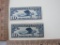 Two 10 Cent Lindbergh Air Mail United States Postage Stamps