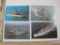 Four U.S. Naval Postcards includes U.S.S. Claude V. Ricketts, USNS Bowditch and more