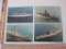 Four U.S. Naval Postcards includes U.S.S. Holland, U.S.S. Glover and more