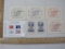 Lot of Stamp Souvenir Sheets including Par Avion Airmail 1948 Jersey City, Desert Stamp Club Second