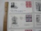 First Day Covers 1950s includes In God We Trust, Independence Hall, Paul Revere Patriot, Remember