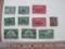 Vintage Canceled US Postage Stamps including 1924 1c Huguenot-Walloon Tercentenary (Scott #614),