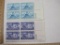 Two Blocks of 4 3-Cent US Postage Stamps including General George S Patton, Jr (Scott #1026) and