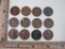 Twelve 1958 Mint Marked D Wheat Pennies