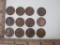 Twekve 1955 Wheat Pennies