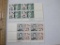 Two Blocks of 4 US Air Mail Stamps including 17-cent Statue of Liberty and 25-cent Abraham Lincoln