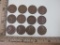 Twelve Wheat Pennies includes Four 1953 Mint Marked D, Eight 1952 Mint Marked D