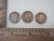 Three Silver Mercury Dimes including 1917, 1918 and 1919S, 6.7 g total weight