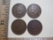 Four 1908 Indian Head Pennies