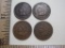 Four 1909 Indian Head Pennies