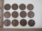 Twelve Wheat Pennies includes Five 1951, Seven 1950