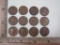 Twelve Wheat Pennies including Eight 1944, Four 1945