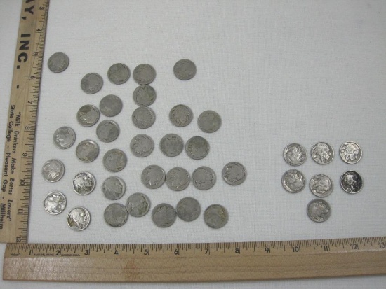 Buffalo Nickels including some 1920s-1930s