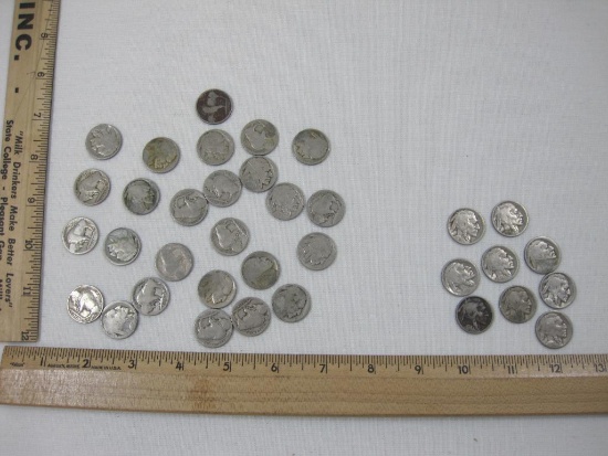 Buffalo Nickels including some 1920s marked