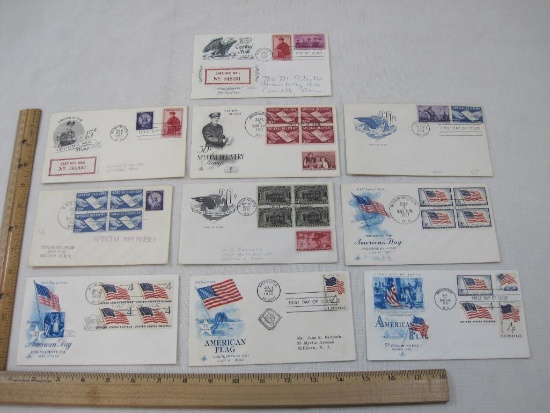 First Day Covers including Certified Mail Issue 1955, 1957 Indiana Special Delivery, 1957