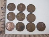 10 1920s Wheat Pennies including 4-1920, 1924, 3-1925 and 2-1929