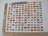 U.S. Postage Stamps 150 Flags of The World Stamp Sheet