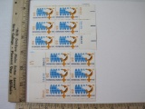 Two Blocks of Six 10 Cent International Women's Year U.S. Postage Stamps Scott #1571