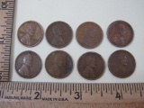 8 Wheat Pennies including 6-1916, 1917S and 1919S