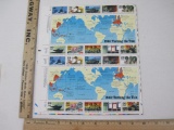 World War II 50th Anniversary Stamp Sheet U.S. Postal Service