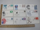 First Day Covers 1970s including United States 10 Cent Defensive Postage Stamp, Thomas Jefferson