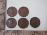 5 Wheat Pennies including 4-1930 and 1931D