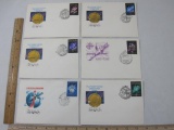 Six 1970s Russian First Day Covers, Space themed